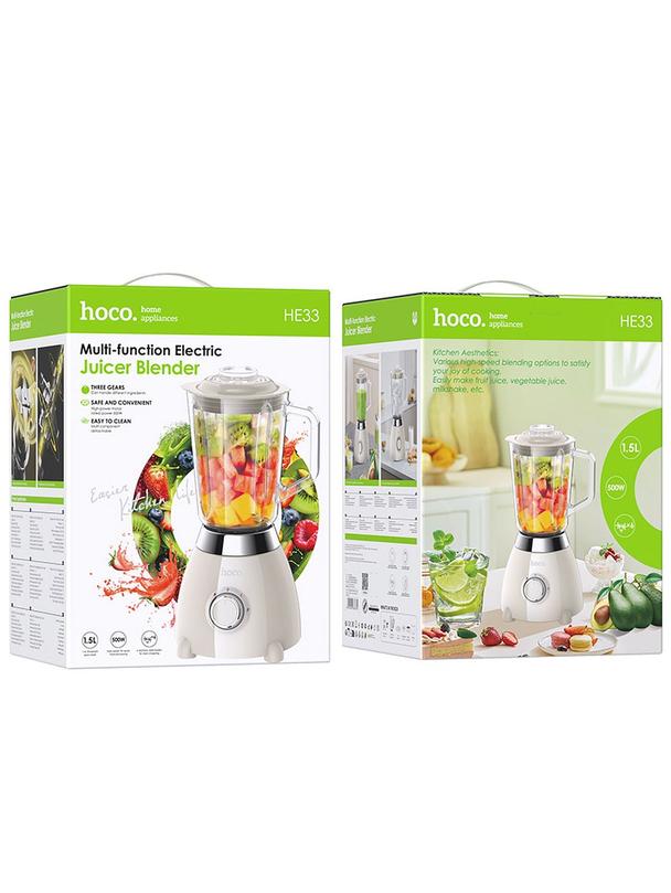 Blender kielichowy Hoco w stylu retro 1,5L HE33 biały