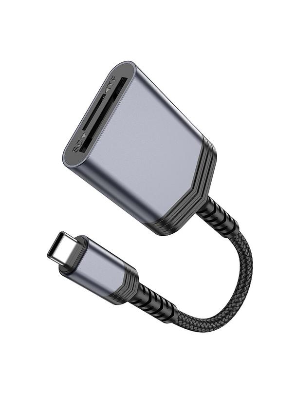 Czytnik kart SD / TF Hoco USB C UA25 szary