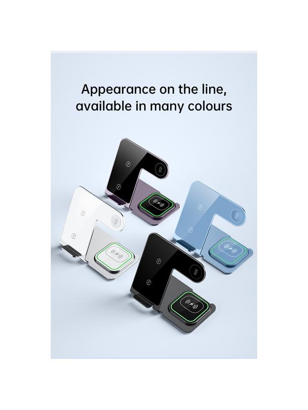 VEGER ładowarka indukcyjna 3w1 Qi 20W Y9 szara