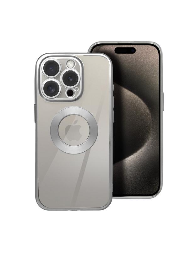 Futerał GLAM do IPHONE 15 Pro Max srebrny