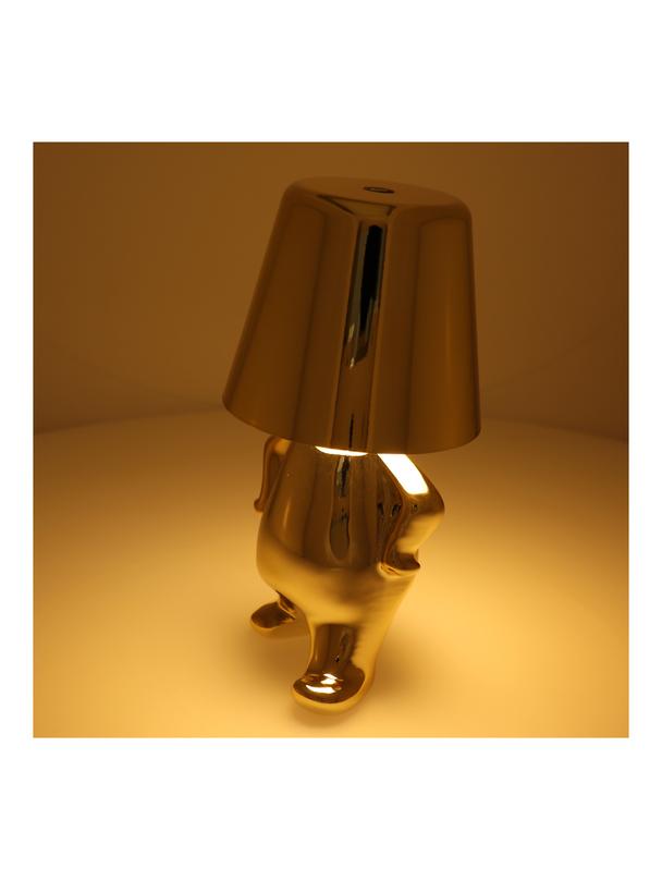 Lampka nocna GOLD MAN Art Deco stojący (wzór 1) MLTL