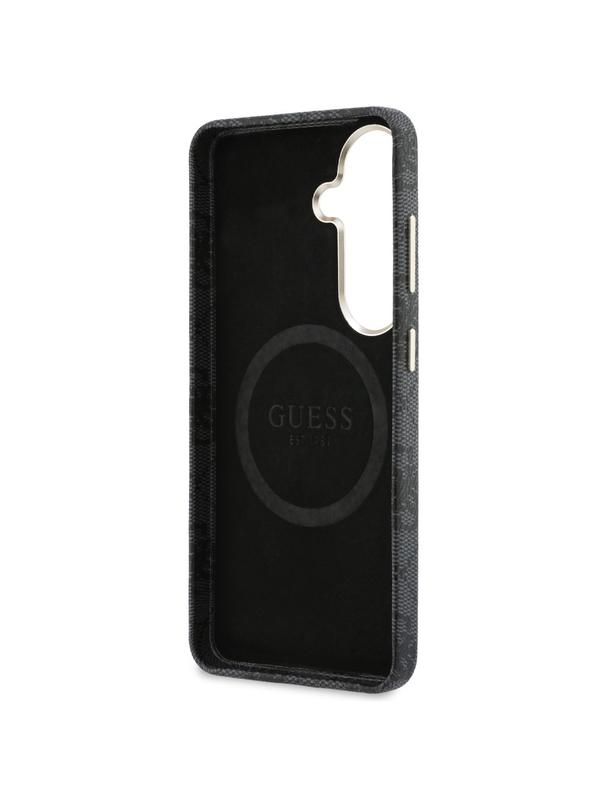 GUESS futerał do SAMSUNG S26 GUHMS26SP4GRMDEK (4G Rhinestone Round Logo MagSafe) czarny