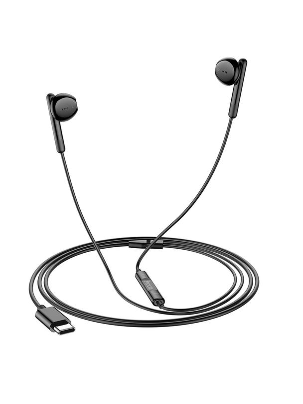 Słuchawki przewodowe douszne USB C Hoco M93 czarne