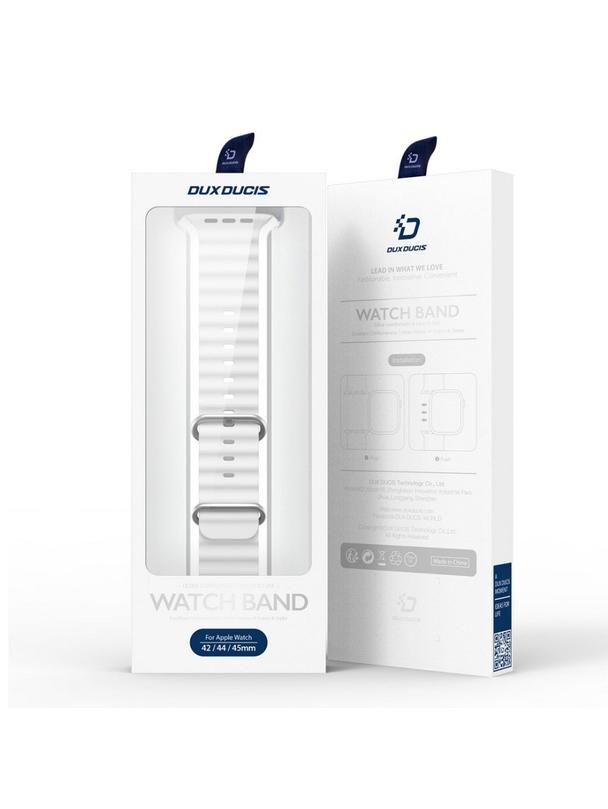 DUX DUCIS pasek OCEAN WAVE silikonowy do Apple Watch 42 / 44 / 45 mm biały