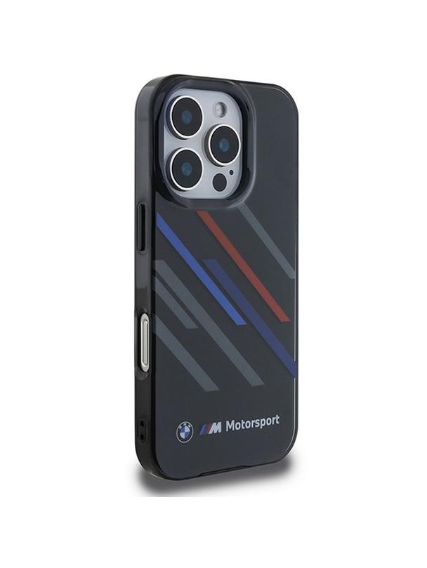 BMW futerał do IPHONE 16 Pro BMHCP16L23HTRAK (Motorsport IML Random Stripes) black