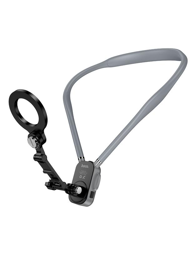 Uchwyt na telefon na szyję magnetyczny  Hoco K31 szaro czarny