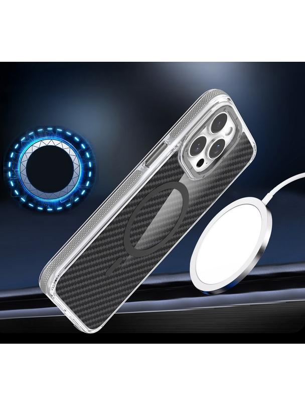 Futerał FIBER kompatybilny z MagSafe do IPHONE 16 PRO szary