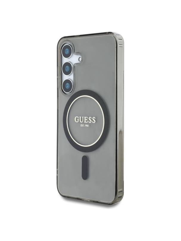 GUESS futerał do SAMSUNG S25 GUHMS25SHFGEREK (Magnetic IML Glitter Circle) czarny