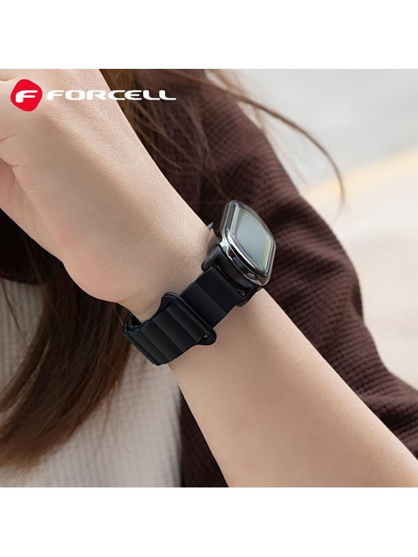 Pasek do Mi Band 8 Xiaomi Forcell F-Design FX8 sprzączka silikon czarny