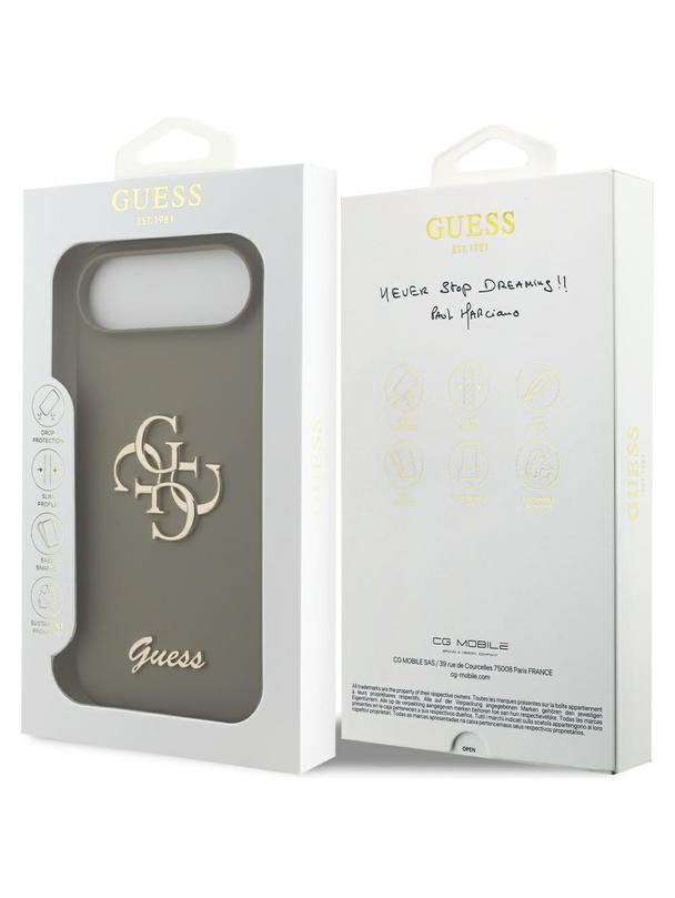 GUESS futerał do IPHONE 17 Air GUHCP17MSC4GSMW (Silicone W/ Big 4G Script) brązowy