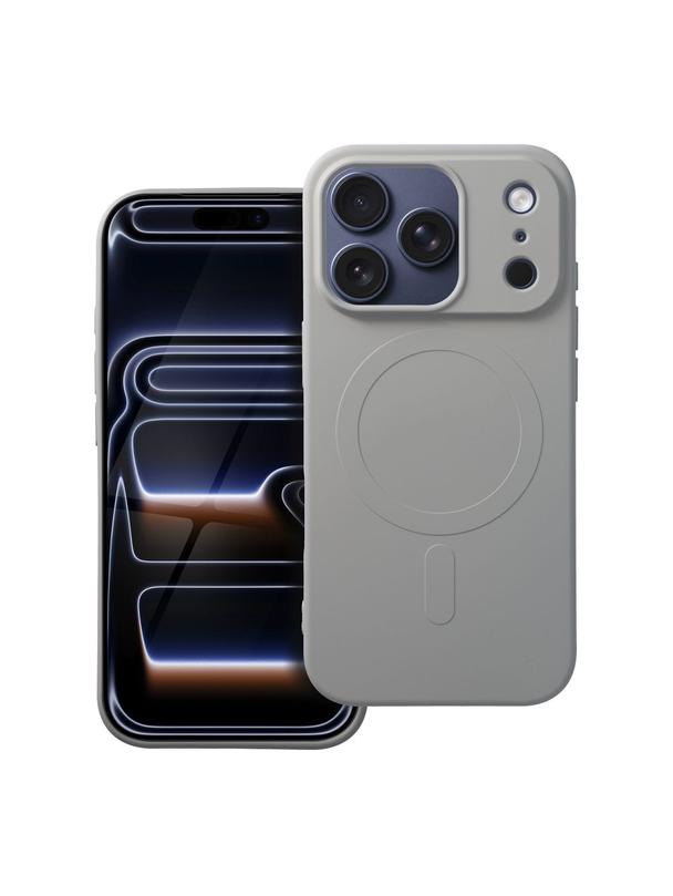 Futerał SILICONE MAG COVER (big hole) kompatybilny z MagSafe do IPHONE 17 Pro tytanowy