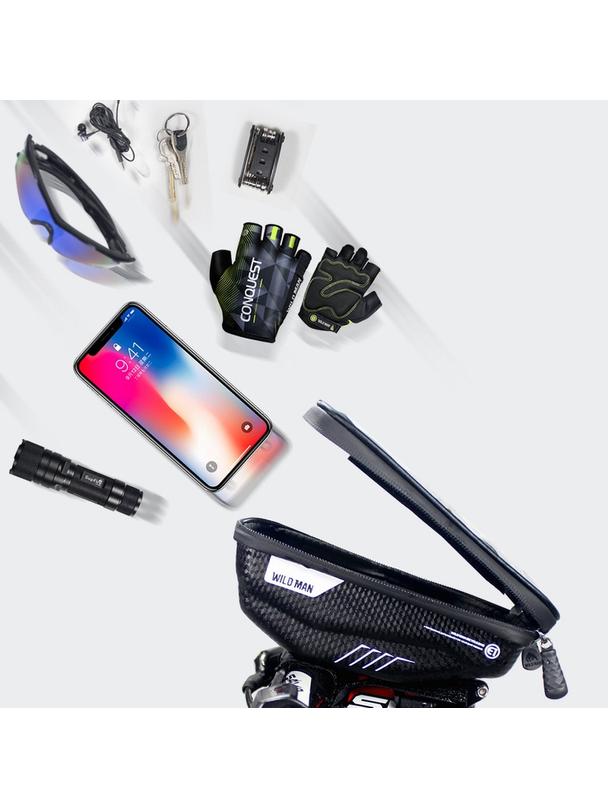 WILDMAN sakwa rowerowa na kierownice, na zamek E1 1L ( 4" - 7" ) czarna