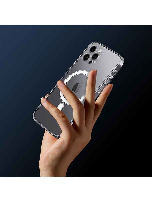 Futerał CLEAR MAG COVER z ochroną aparatu kompatybilny z MagSafe do IPHONE 13 transparentny