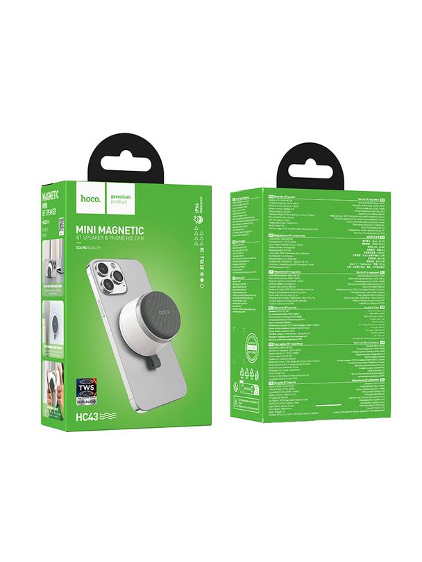 Głośnik bluetooth 8W 3h Hoco z wbudowanym magnesem HC43 biały