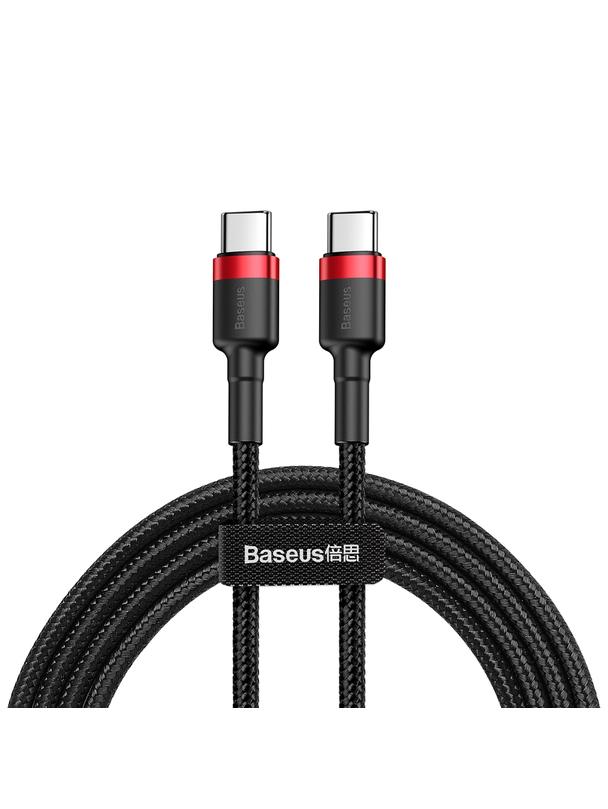 Kabel USB C do USB C Baseus 3A 1 m  CATKLF-G91 czerwono-czarny