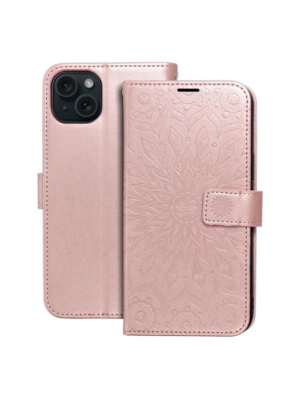 Kabura MEZZO Book do IPHONE 15 Plus mandala złoty róż