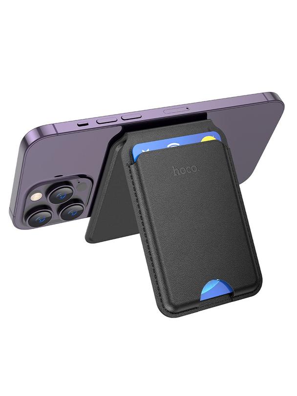 Portfel magnetyczny na karty Hoco zgodny z MagSafe GT3 czarny