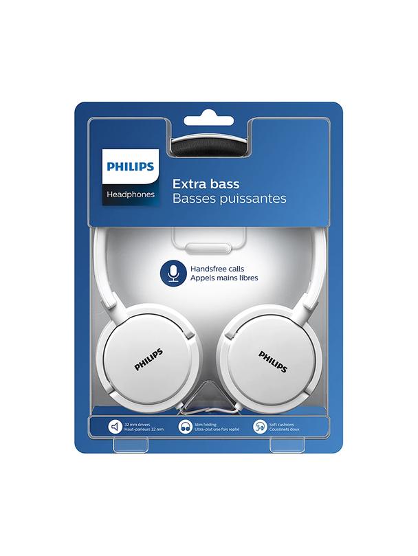Słuchawki przewodowe nagłowne jack 3,5mm PHILIPS SHL5030WT białe