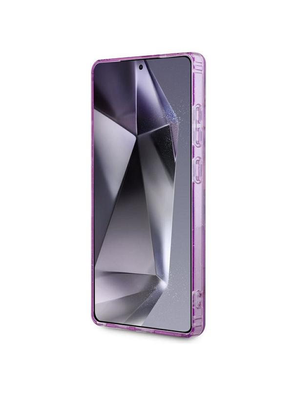GUESS futerał do SAMSUNG S25 Ultra GUHMS25LHFLPEDU (Magnetic IML Metal Glitter Flowers Triangle) fioletowy