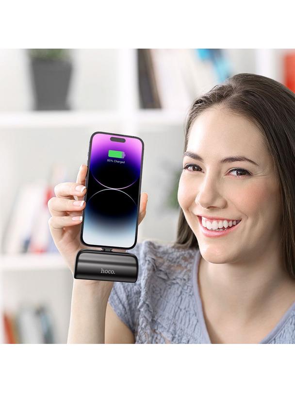 Powerbank Hoco 5000 mAh 2A z wbudowanym złączem Lightning J106 czarny
