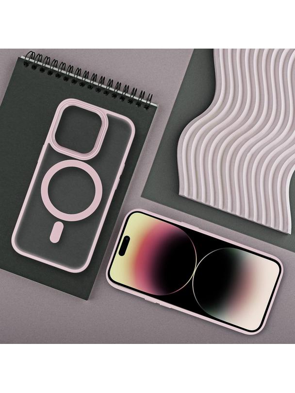 Futerał MATTE MAG COVER kompatybilny z MagSafe do IPHONE 14 Pro różowy