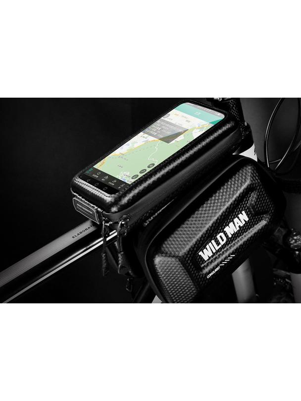 WILDMAN sakwa rowerowa na ramę na zamek 1,2L (4"-7") E6S czarna