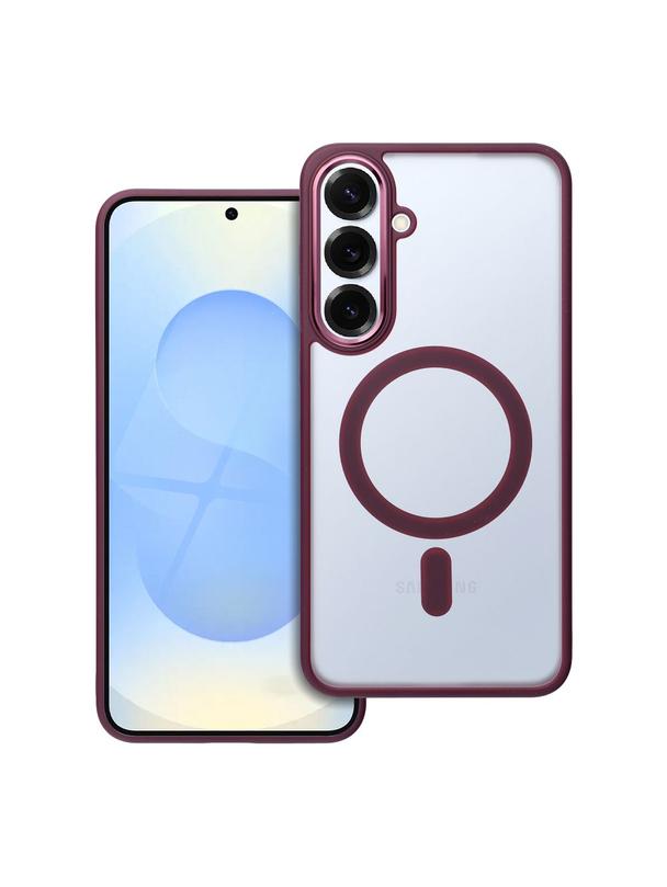 Futerał MATTE MAG COVER kompatybilny z MagSafe do SAMSUNG S25 PLUS czerwony