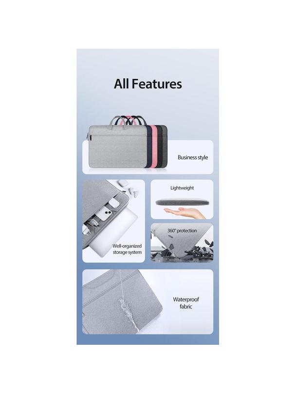 DUX DUCIS torba LBTC na laptop 15.5-16" Horizontal Handbag jasno szary