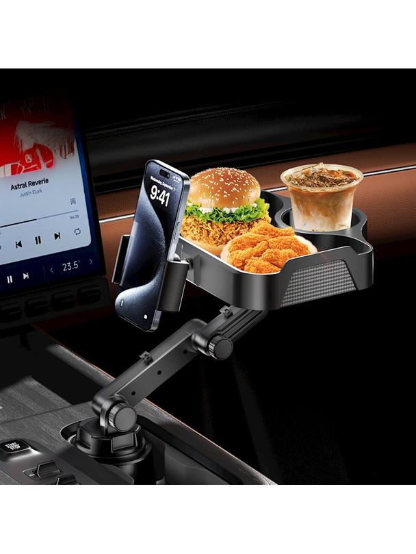 Stolik samochodowy z uchwytem na telefon CP2008 czarny