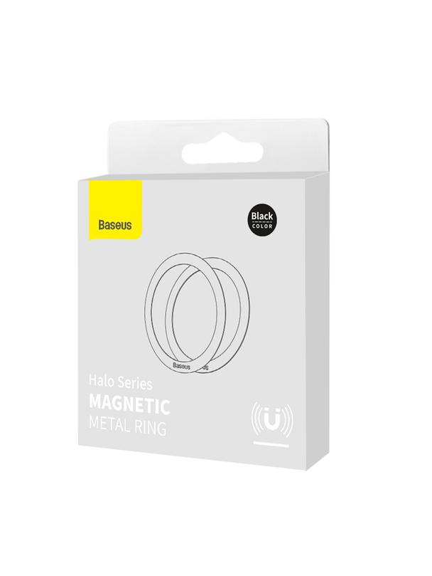 BASEUS blaszki uniwersalne kompatybilne z MagSafe PCCH000001 2 sztuki czarne