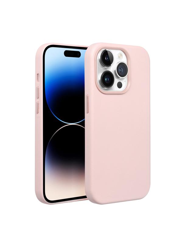 Futerał LEATHER MAG COVER kompatybilny z MagSafe do IPHONE 16 Pro różowy