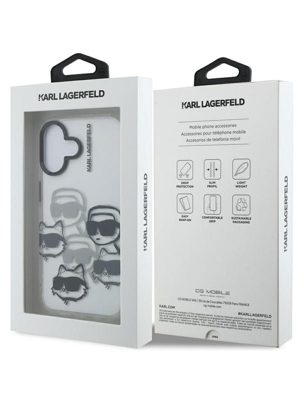 KARL LAGERFELD futerał do IPHONE 16 KLHCP16SHMCHKCT (IML Multi K&C Head Pattern)