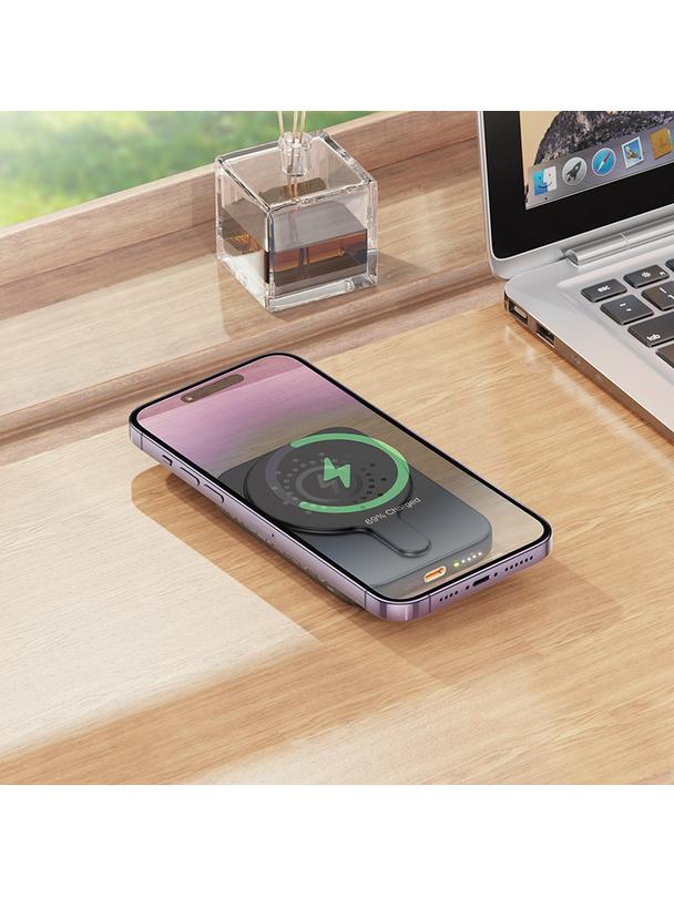 Powerbank zgodny z MagSafe Hoco 5000 mAh QC PD 18W J117 czarny