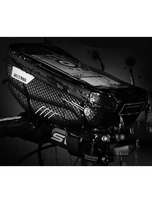 WILDMAN sakwa rowerowa na kierownicę na zamek 1L (4" - 7") E1 czarna