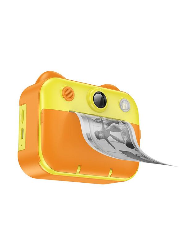 Aparat cyfrowy dla dzieci z drukarką i funkcją selfie Hoco 2,4" DV204 żółty