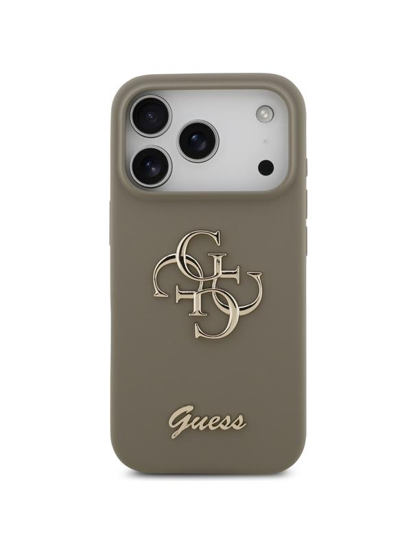 GUESS futerał do IPHONE 17 Pro Max GUHCP17XSC4GSMW (Silicone W/ Big 4G Script) brązowy