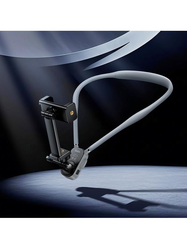 Uchwyt na telefon na szyję uniwersalny Hoco K30 szaro czarny