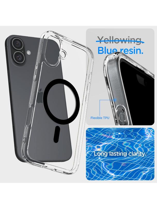 SPIGEN futerał ULTRA HYBRID MAG kompatybilny z MagSafe do IPHONE 16 Plus black