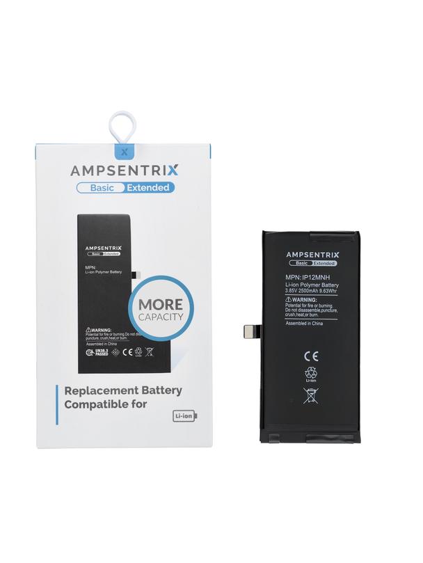 AmpSentrix Basic bateria do iPhone 12 Mini (zwiększona pojemność 2500 mAh)