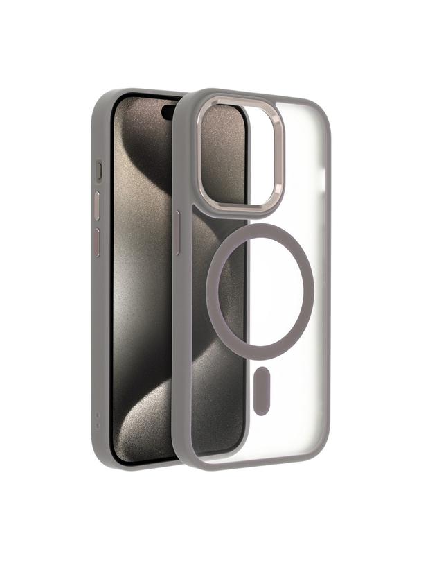 Futerał MATTE MAG COVER kompatybilny z MagSafe do IPHONE 15 Pro Max tytanowy