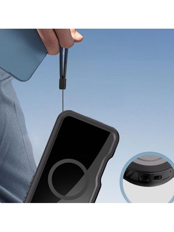 Futerał wodoodporny SHELLBOX GT kompatybilny z MagSafe do IPHONE 16 Plus czarny
