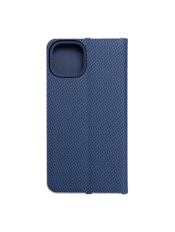 Kabura LUNA Book Carbon do IPHONE 14 niebieski