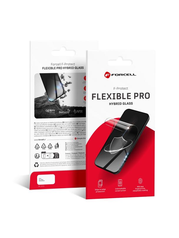 Szkło hybrydowe do iPhone 15 PRO MAX Forcell Flexible 5D czarne