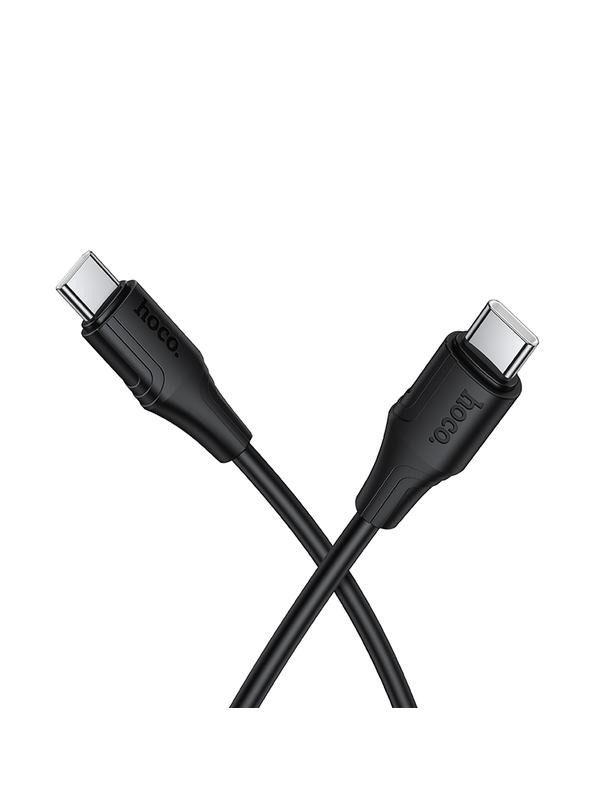 Kabel USB C do USB C Hoco 3A 60W Silikonowy 1 m X124 czarny