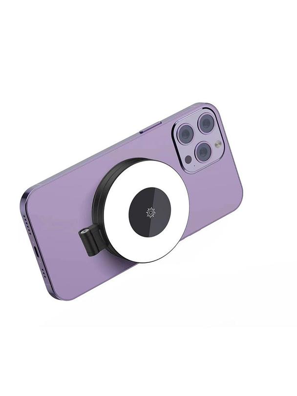 Mini podstawka magnetyczna do telefonu z lampką kompatybilna z MagSafe czarna