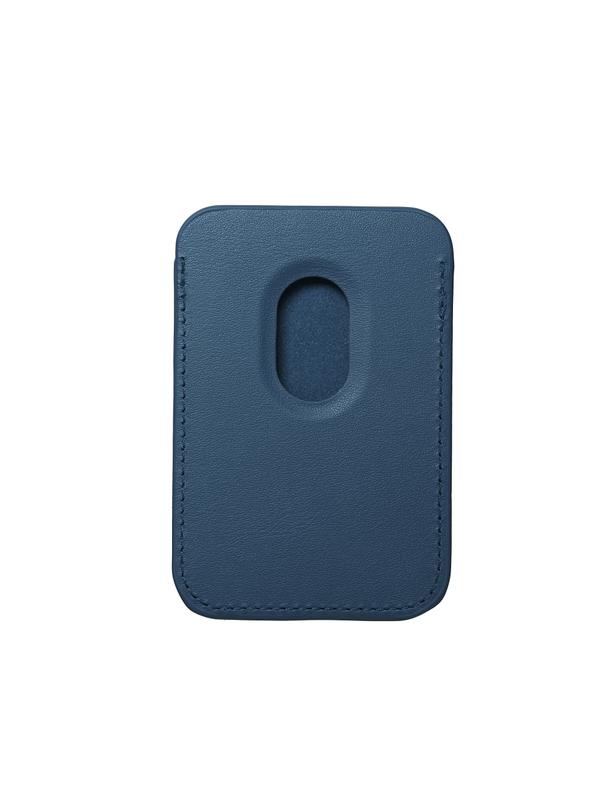 Portfel magnetyczny na karty LEATHER MAG WALLET kompatybilny z MagSafe  niebieski