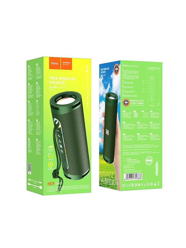 Głośnik bluetooth 2 x 5W 5h Hoco HC9 ciemny zielony
