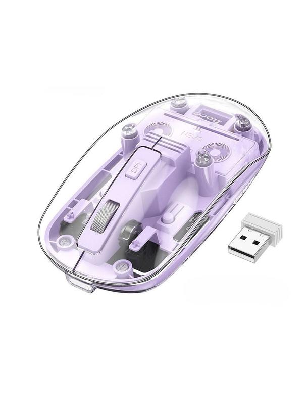 Myszka bezprzewodowa Hoco 2,4G 1600 dpi GM29 fioletowa
