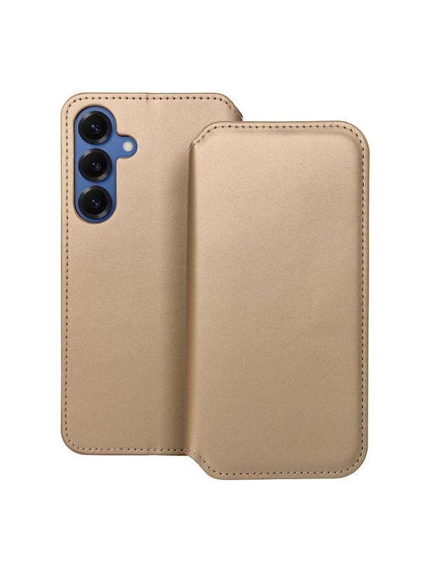 Kabura DUAL POCKET Book do SAMSUNG S25 złoty