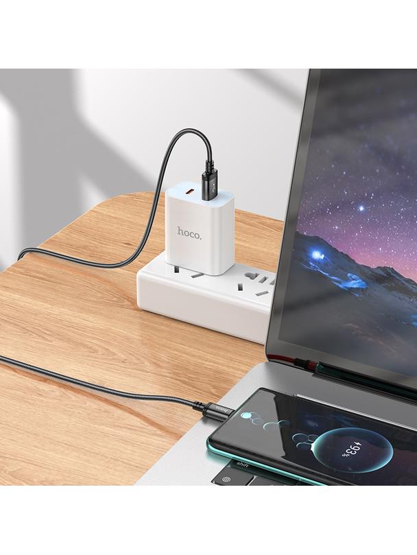 Kabel USB A do USB C Hoco 3A 2 m X89 czarny